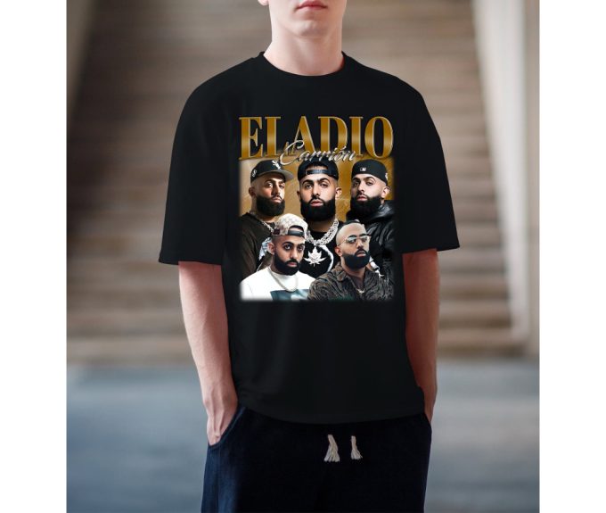 Custom Eladio Carrión Shirt, Vintage Eladio Carrión T-Shirt, Hip Hop Graphic Unisex Hoodie, Bootleg Retro 90'S Fans Gift, Trendy Shirt 4