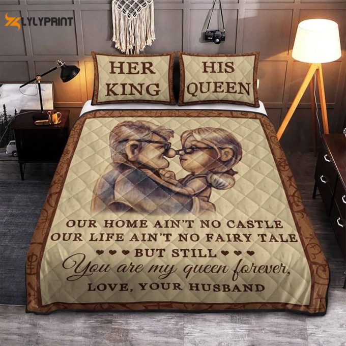 Disney Up Carl Elli Our Home Ain'T No Castle Our Life Ain'T No Fairy Tale But Still You Are My Queen Forever Love Your Duvet Quilt Bedding Set 1
