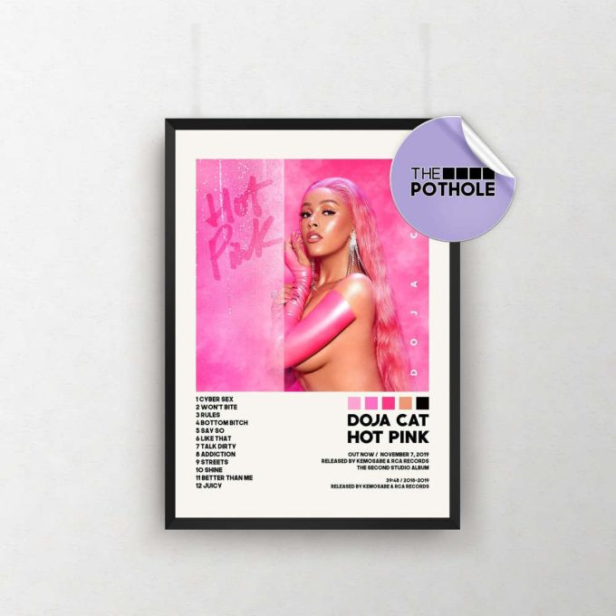 Doja Cat Posters / Hot Pink Poster, Album Cover Poster, Poster Print Wall Art, Custom Poster, Home Decor, Doja Cat, Hot Pink 2