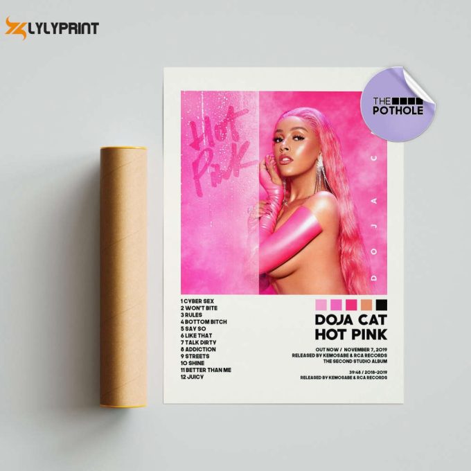 Doja Cat Posters / Hot Pink Poster, Album Cover Poster, Poster Print Wall Art, Custom Poster, Home Decor, Doja Cat, Hot Pink 1