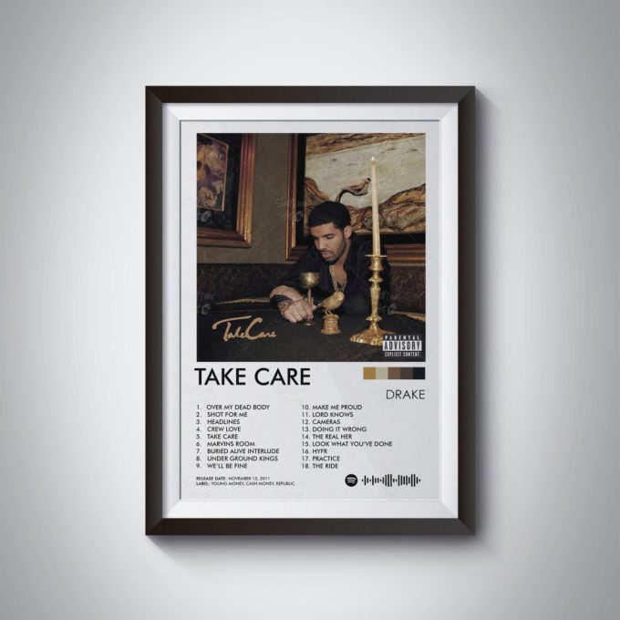 Drake Poster Take Care Poster, Drake Take Care Album Poster, Drake Album Art, Drake Album Print, Wall Art 4