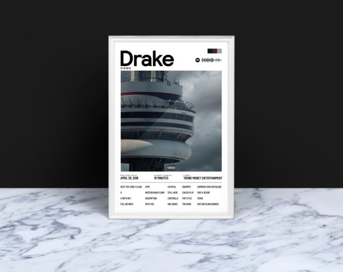 Drake Poster, Views Album, Drake Gifts, Drake Posterposter Wall Art, Bedroom Posters, Drake Views 3