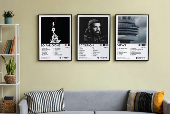 Drake Posters X3 Any 3 Drake Album Covers, Drake Wall Posters, Album Posters For Bedroom Minimalist Print, Drake Wall Art 4