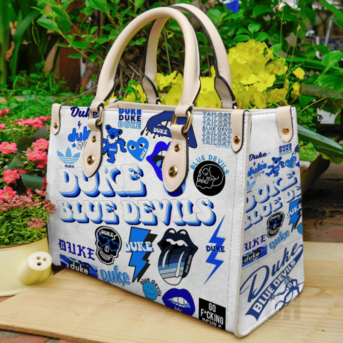 Duke Blue Devils Leather Hand Bag Gift For Women'S Day - Perfect Women S Day Gift! 2