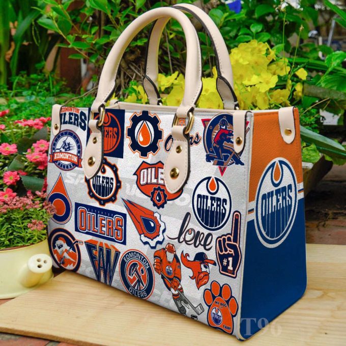 Edmonton Oilers Leather Handbag 1 2