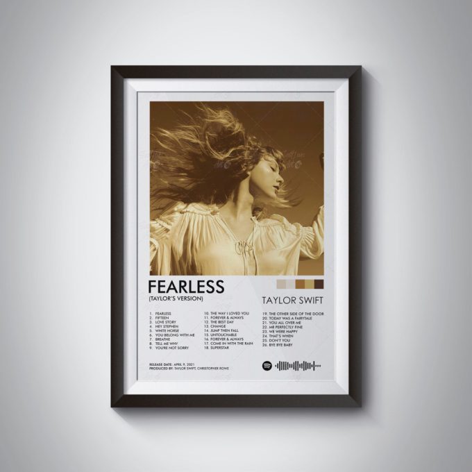 Fearless Poster, Fearless Taylor'S Version Print, Fearless Wall Art, Swiftie Gift, Wall Decor, Album Cover Poster, Album Cover 2