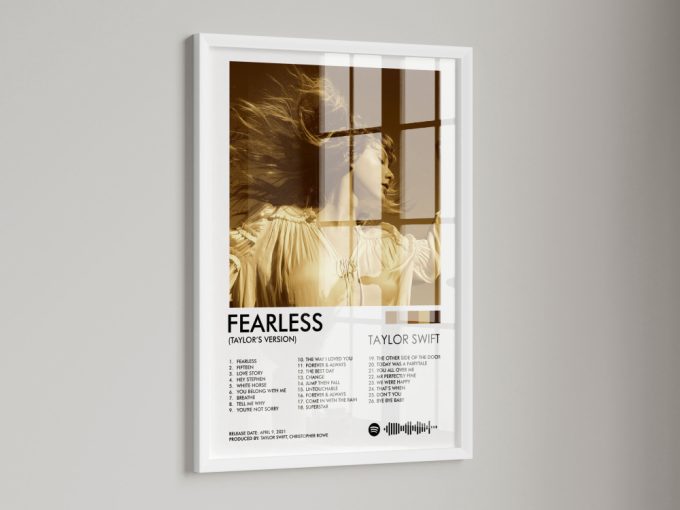 Fearless Poster, Fearless Taylor'S Version Print, Fearless Wall Art, Swiftie Gift, Wall Decor, Album Cover Poster, Album Cover 4