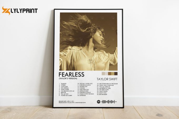 Fearless Poster, Fearless Taylor'S Version Print, Fearless Wall Art, Swiftie Gift, Wall Decor, Album Cover Poster, Album Cover 1