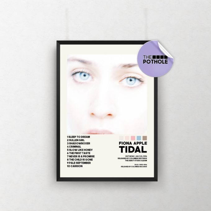 Fiona Apple Posters / Tidal Poster / Fiona Apple, Tidal / Album Cover Poster / Tracklist Poster, Custom Poster 2