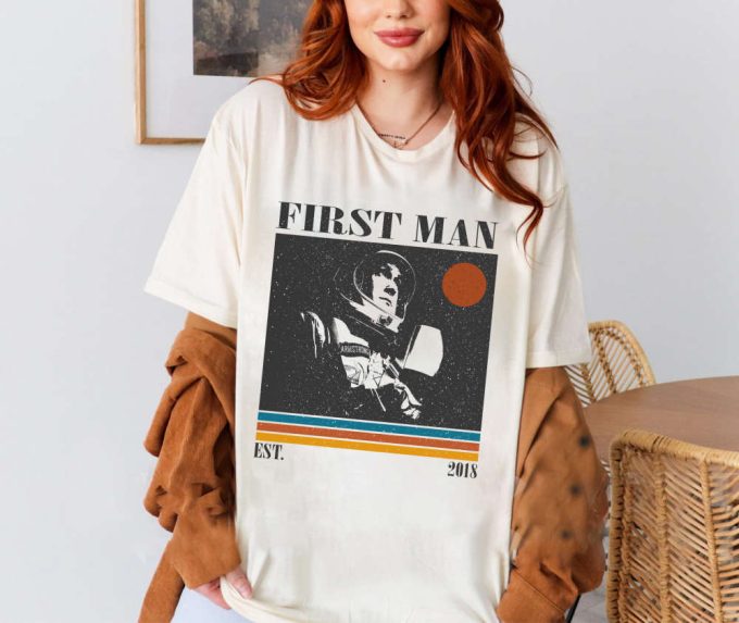 First Man Sweatshirt, First Man Hoodie, First Man Unisex, First Man Film, Unisex Shirt, Trendy Shirt, Vintage Shirt, Gifts For Him 3