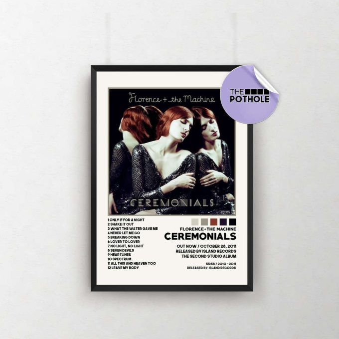 Florence + The Machine Posters / Ceremonials Poster, Florence The Machine, Ceremonials, Album Cover Poster / Tracklist Poster, Custom Poster 2