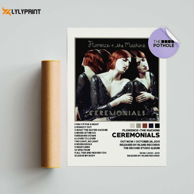 Florence + The Machine Posters / Ceremonials Poster, Florence The Machine, Ceremonials, Album Cover Poster / Tracklist Poster, Custom Poster 1