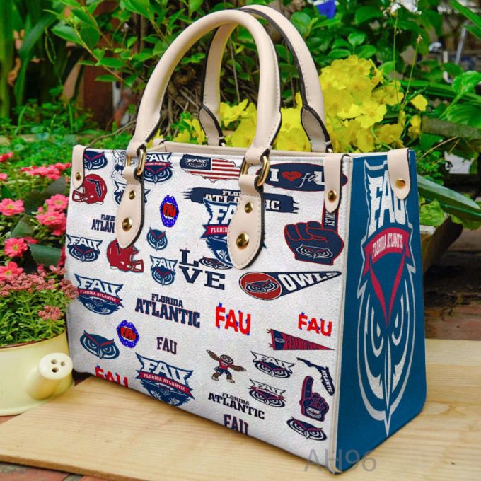 Florida Atlantic Owls 1 Leather Handbag