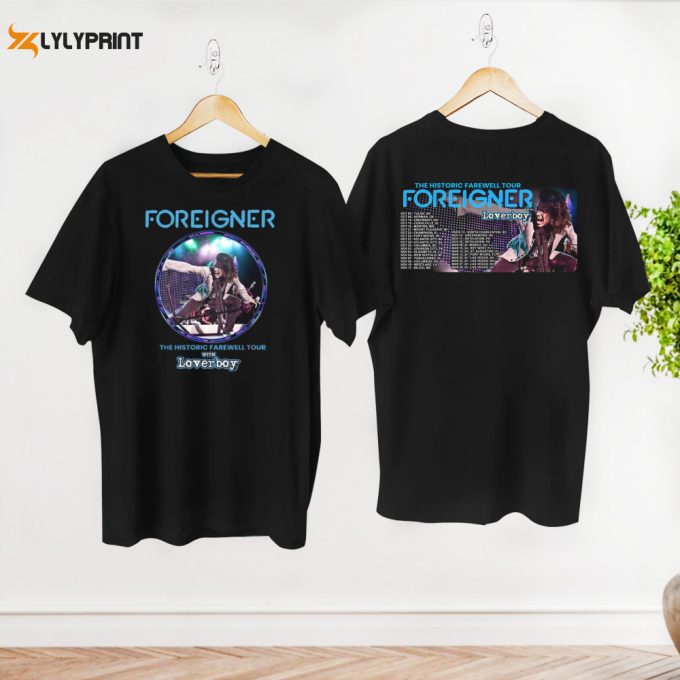 Foreigner The Histroric Farewell Tour 2024 Shirt, Foreigner Band Merch, Foreigner Band Fan Shirt, Foreigner Rock Band Shirt, Foreigner Shirt 1