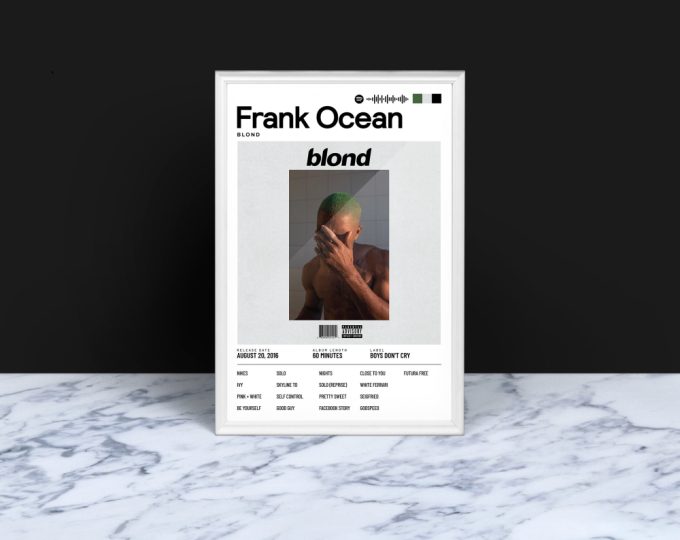 Frank Ocean Poster, Blonde Album, Frank Ocean Gifts, Frank Ocean Poster Wall Art, Bedroom Posters, Frank Ocean Blonde 3