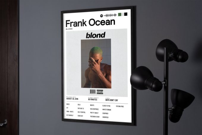 Frank Ocean Poster, Blonde Album, Frank Ocean Gifts, Frank Ocean Poster Wall Art, Bedroom Posters, Frank Ocean Blonde 4