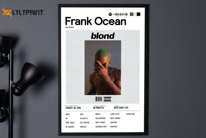 Frank Ocean Poster, Blonde Album, Frank Ocean Gifts, Frank Ocean Poster Wall Art, Bedroom Posters, Frank Ocean Blonde 1