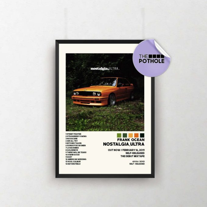 Frank Ocean Posters / Nostalgia Ultra Poster / Nostalgia Ultra Tracklist / Album Cover Poster, Poster Print Wall Art, Blonde Poster 2