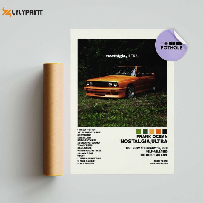 Frank Ocean Posters / Nostalgia Ultra Poster / Nostalgia Ultra Tracklist / Album Cover Poster, Poster Print Wall Art, Blonde Poster 1