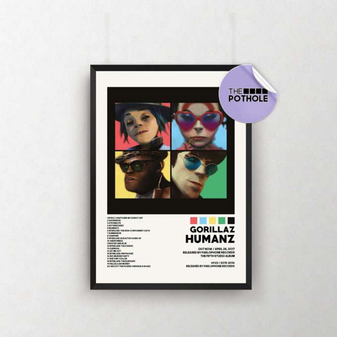Gorillaz Posters / Humanz Poster / Album Cover Poster, Print Wall Art, Custom Poster, Home Decor, Gorillaz, Demon Days, Humanz 2
