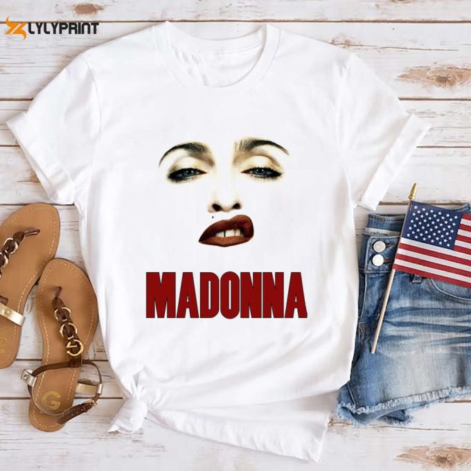 Graphic Madonna Face Tshirt, Young Madonna Unisex Shirt, The Celebration Tour 2024 Madonna T-Shirt, Madonna Merch, Madonna Fan Lovers Shirt 1