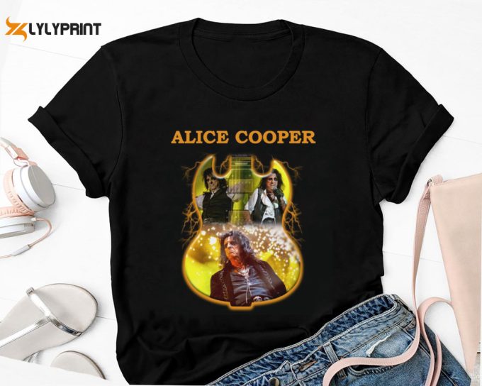 Guitar Alice Cooper Graphic Shirt, 2024 Tour Alice Cooper Shirt, Rock Music Shirt, Alice Cooper 90S Vintage Tee, Alice Cooper Fan Gift Shirt 1