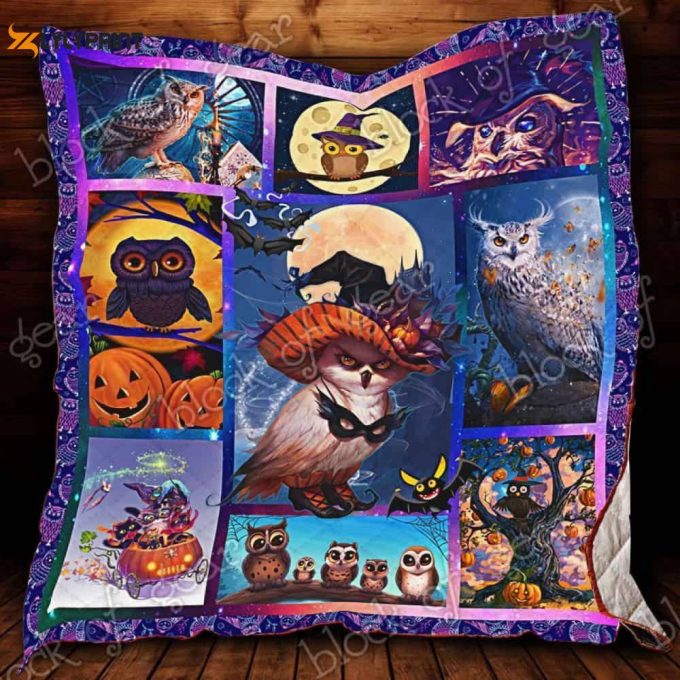 Halloween Owl 3D Customized Quilt 1