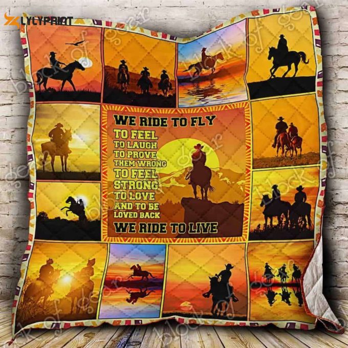 Horseback Riding 3D Customized Quilt 1