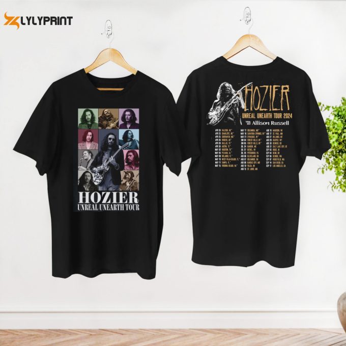Hozier 2024 Tour Vintage Shirt, Hozier Unreal Unearth Tour 2024 Shirt, Hozier Tour Merch, Hozier Unreal Unearth Album, Hozier Fan Gift Shirt 1