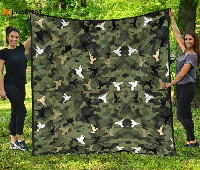 Hummingbird Military 3D Customized Quilt 1