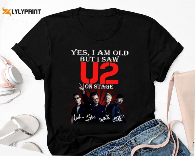 I Saw U2 On Stage Signature Shirt, The Joshua Tree U2 Band Shirt, Achtung Baby Tour 2024 U2 Band Shirt, U2 Band Fan Shirt, 90S Vintage Shirt 1