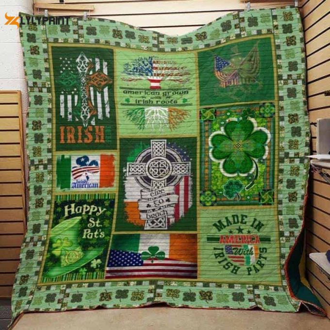 Irish St Patrick Day 3D Customized Quilt 1