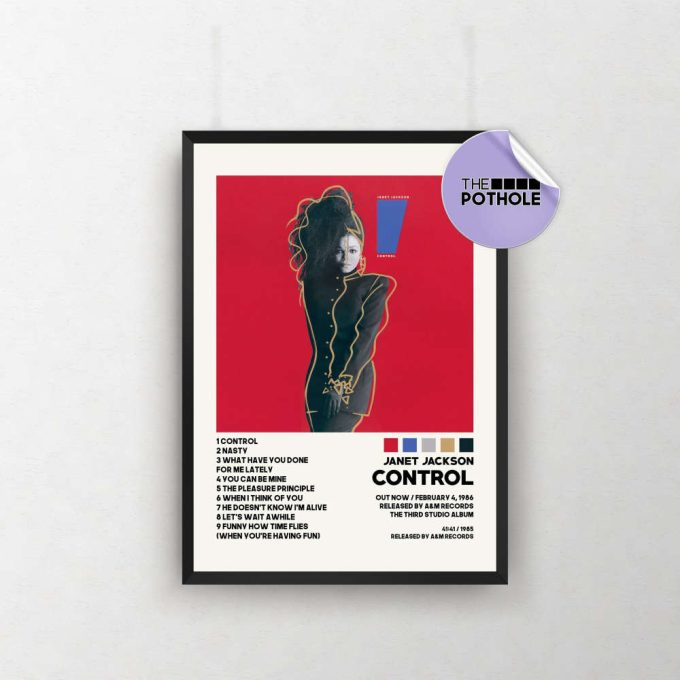 Janet Jackson Posters / Control Poster, Janet Jackson, Control, Album Cover Poster, Poster Print Wall Art, Music Poster, Home Decor 2