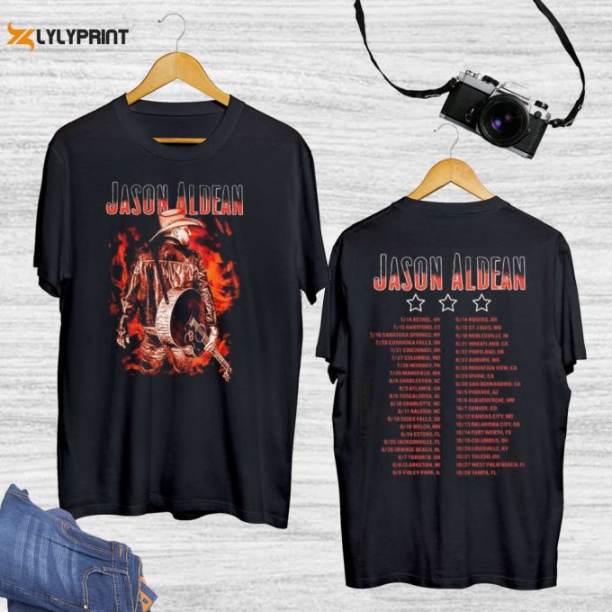 Jason Aldean Fan Shirt, Jason Aldean Highway Desperado Tour 2024 Shirt, Country Music T-Shirt, Western Shirt, Try That In A Small Town Shirt 1