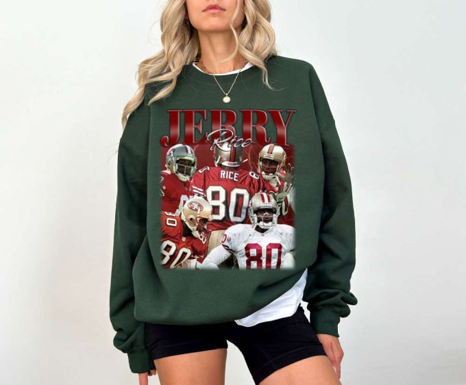 Jerry Rice T-Shirt: Premium College Unisex Tee &Amp; Sweater Collection 4