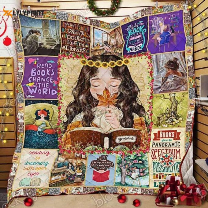 Just A Girl Who Loves Books 3D Customized Quilt 1