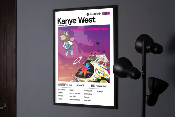 Kanye West Poster, Graduation Album, Kanye Gifts, Kanye West Poster Wall Art, Yeezy, Kanye 4