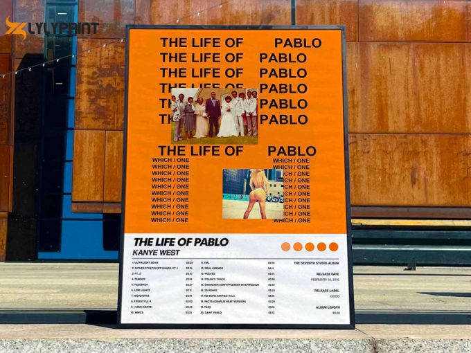 Kanye West &Amp;Quot;The Life Of Pablo&Amp;Quot; Album Cover Poster For Home Room Decor 1