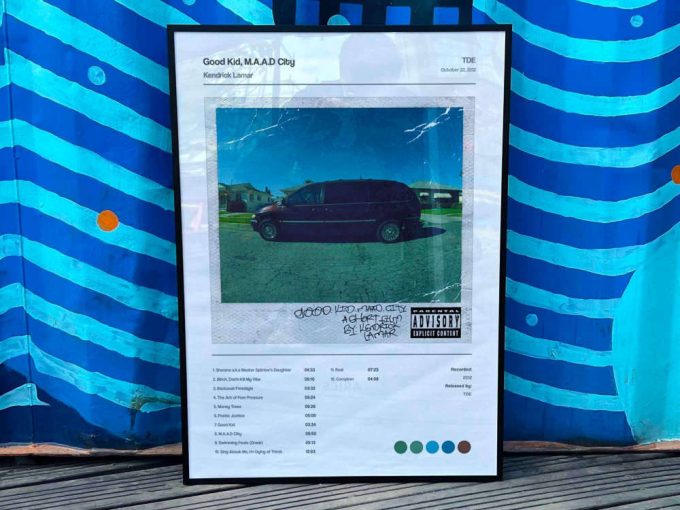 Kendrick Lamar &Quot;Good Kid Maad City&Quot; Album Cover Poster For Home Room Decor, Tracklist Poster #5 3