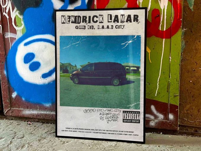 Kendrick Lamar &Quot;Good Kid Maad City&Quot; Album Cover Poster For Home Room Decor, Tracklist Poster #Fac 2