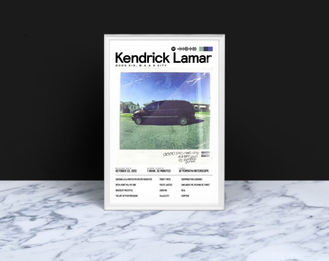 Kendrick Lamar Poster, Good Kid, M.a.a.d City Album, Kendrick Lamar Gifts, Kendrick Lamar Poster Wall Art, Good Kid, Maad City 2