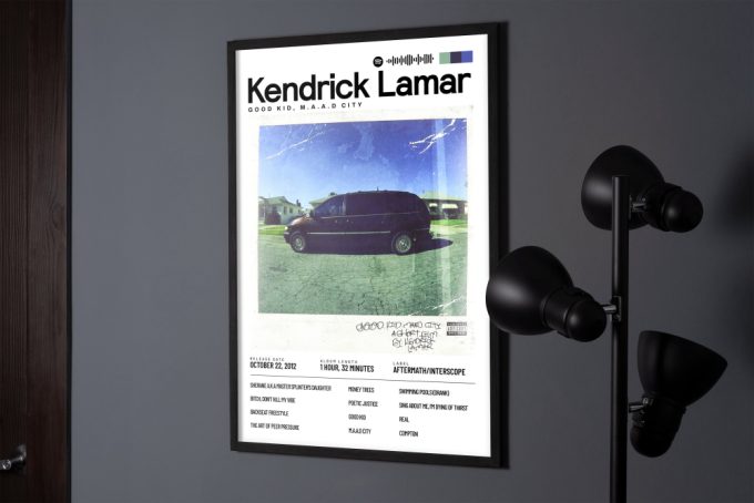 Kendrick Lamar Poster, Good Kid, M.a.a.d City Album, Kendrick Lamar Gifts, Kendrick Lamar Poster Wall Art, Good Kid, Maad City 4