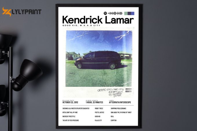 Kendrick Lamar Poster, Good Kid, M.a.a.d City Album, Kendrick Lamar Gifts, Kendrick Lamar Poster Wall Art, Good Kid, Maad City 1