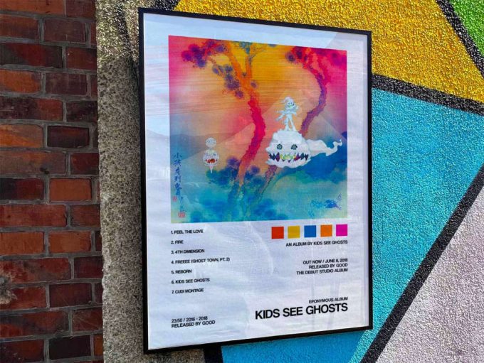 Kids See Ghosts &Quot;Kids See Ghosts&Quot; Album Cover Poster For Home Room Decor #2 2
