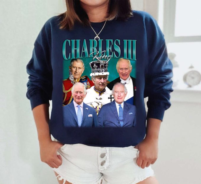 King Charles T-Shirt, King Charles Shirt, King Charles Sweatshirt, Hip Hop Graphic, Unisex Shirt, Bootleg Retro 90'S Fans Gift, Trendy Shirt 4