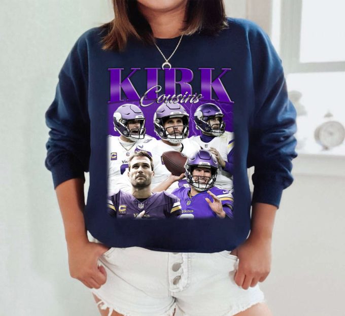 Kirk Cousins T-Shirt, Kirk Cousins Shirt, Kirk Cousins Sweatshirt, Hip Hop Graphic, Unisex Shirt, Bootleg Retro 90'S Fans Gift, Trendy Shirt 4