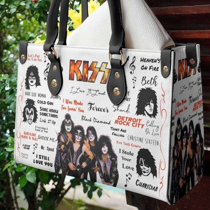 Gift For Women S Day: Kiss Band Leather Hand Bag Gift For Women'S Day - Chic &Amp; Stylish 2