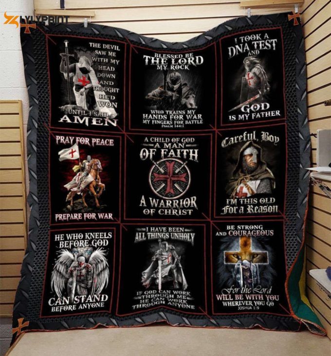 Knight Templar 3D Customized Quilt 1