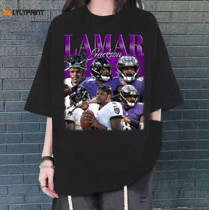 Lamar Jackson T-Shirt, Lamar Jackson Shirt, Lamar Jackson Sweatshirt, Hip Hop Graphic, Unisex Shirt, Bootleg Retro 90'S Fans Gift 1