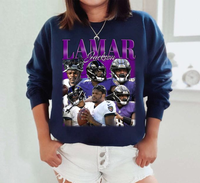 Lamar Jackson T-Shirt, Lamar Jackson Shirt, Lamar Jackson Sweatshirt, Hip Hop Graphic, Unisex Shirt, Bootleg Retro 90'S Fans Gift 4